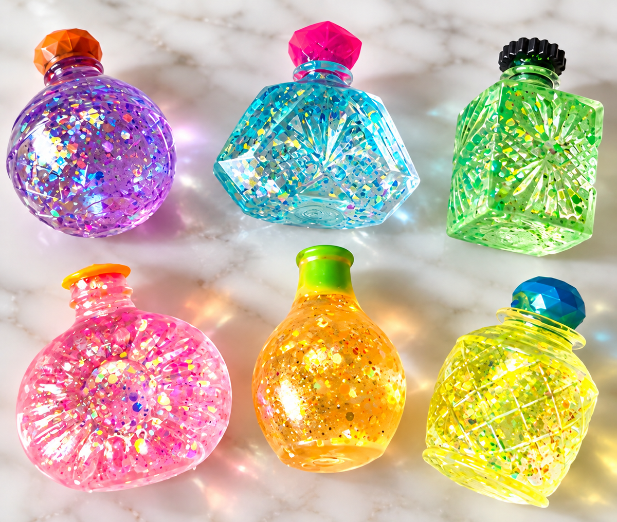 Mystery Perfume/Potion Bottle Glitter Maltose Squishy