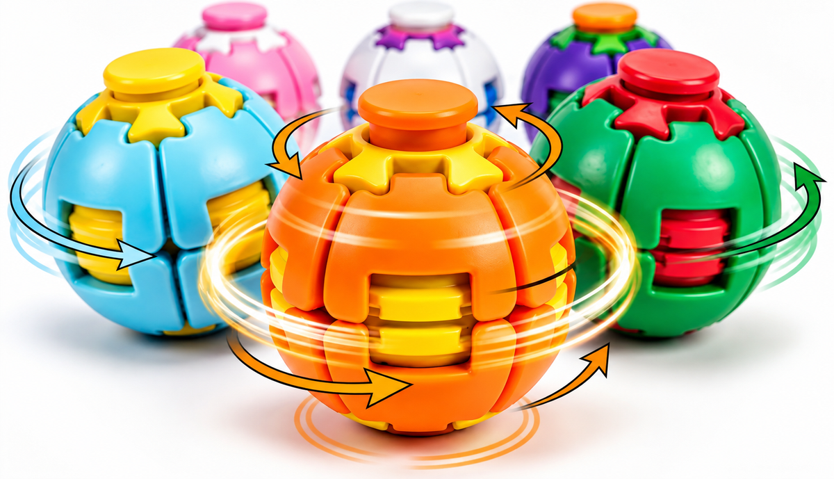 Push And Spin Fidget Ball Clicker