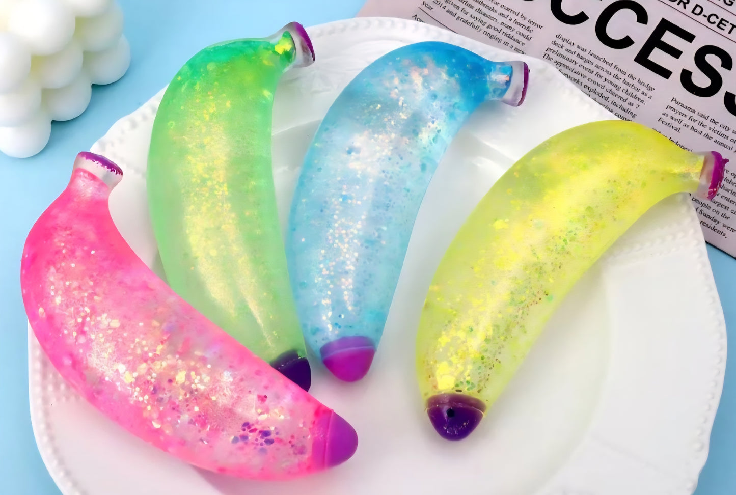 PREORDER Viral Mystery Banana Maltose Glitter Squishy