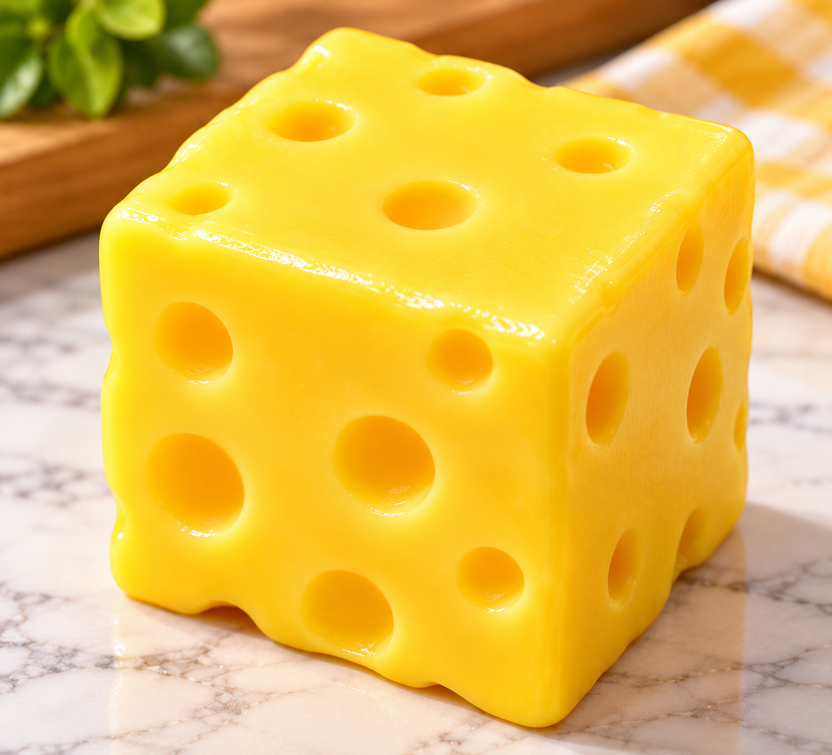 Cheese Crunchy Building Block Squishy