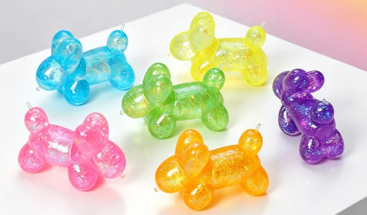 Mystery Dog Balloon Ribbon Maltose Squishy