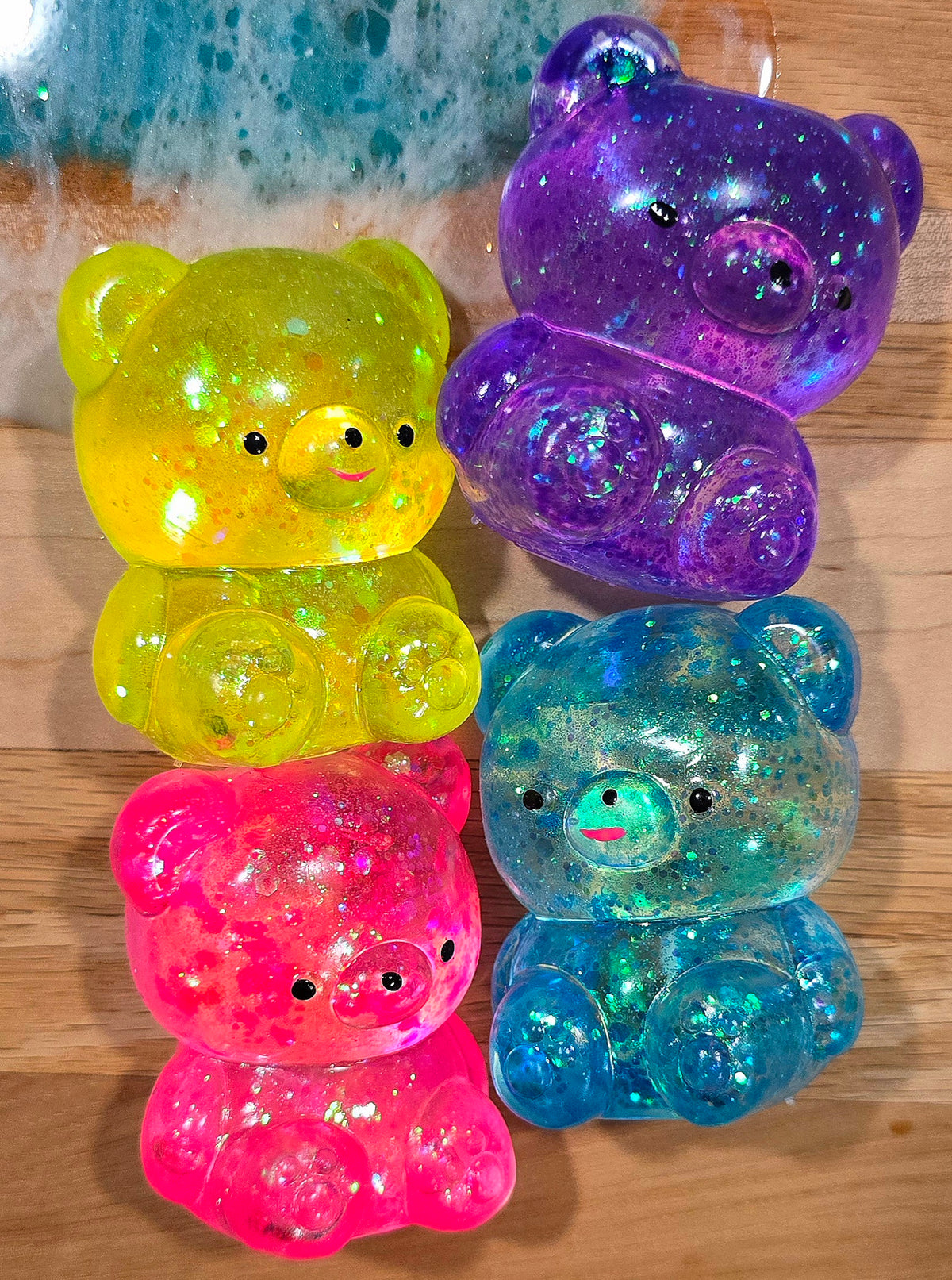 Mystery Bear Glitter Maltose Squishy