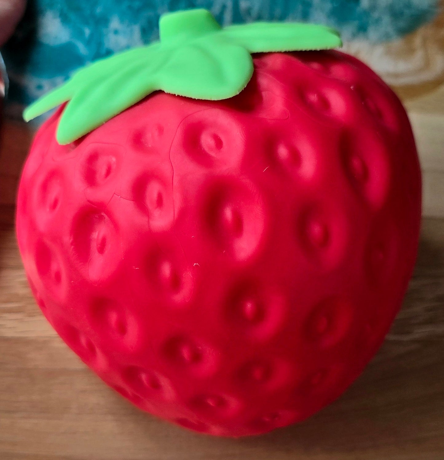 Jumbo Strawberry TPR Flour Squishy