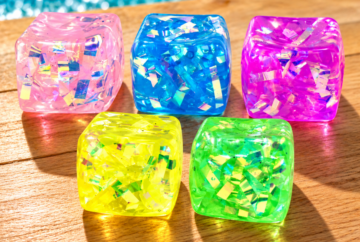 Mystery Transparent Ribbon Cube Maltose Squishy