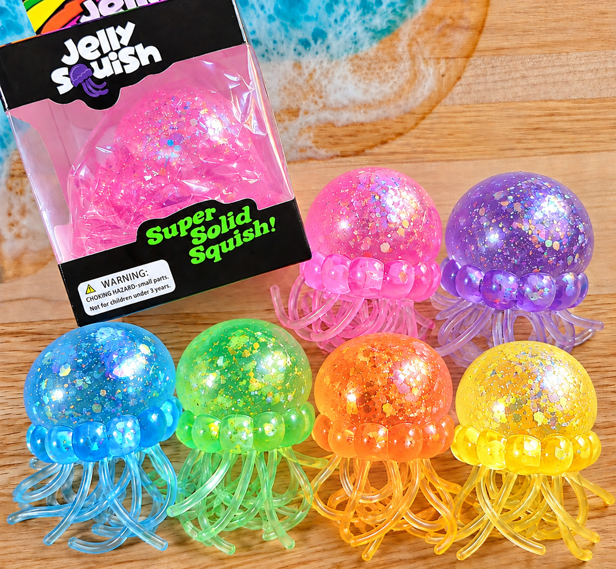 Mystery Jelly Fish Glitter Maltose Squishy