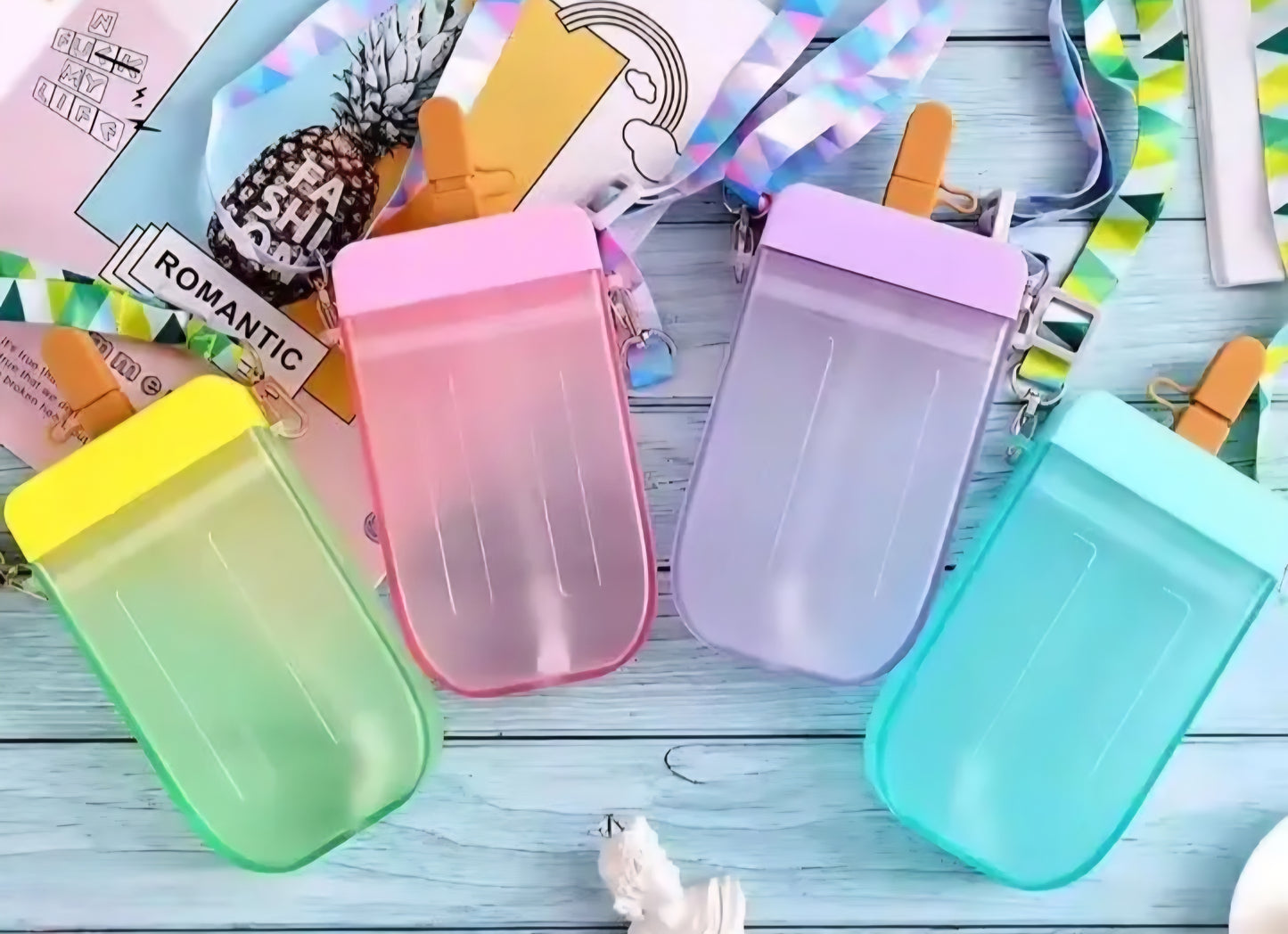 Random Icecream Popsicle Water Bottle