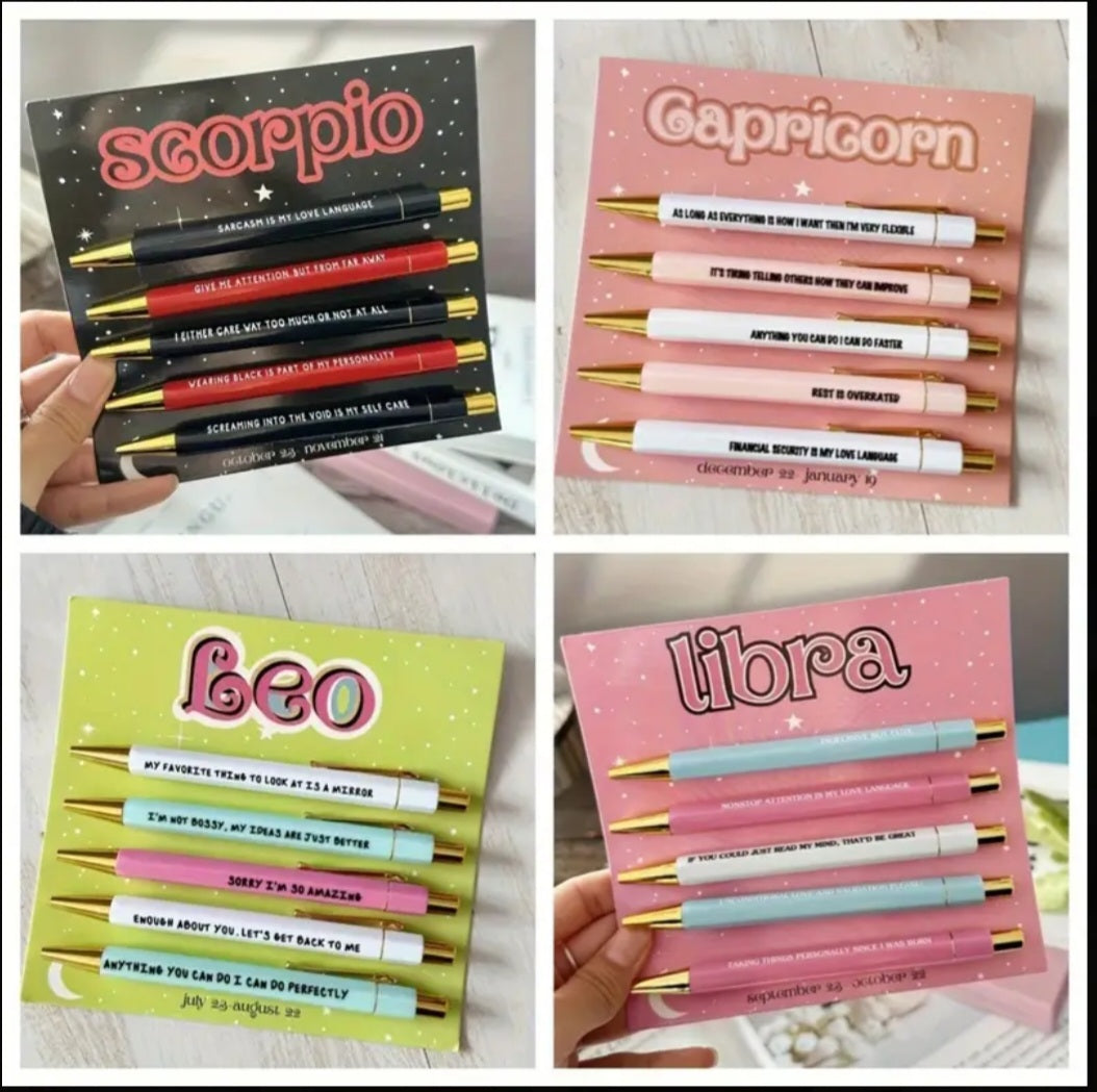 PREORDER Consellation 5 Pack Ball Point Pen Set