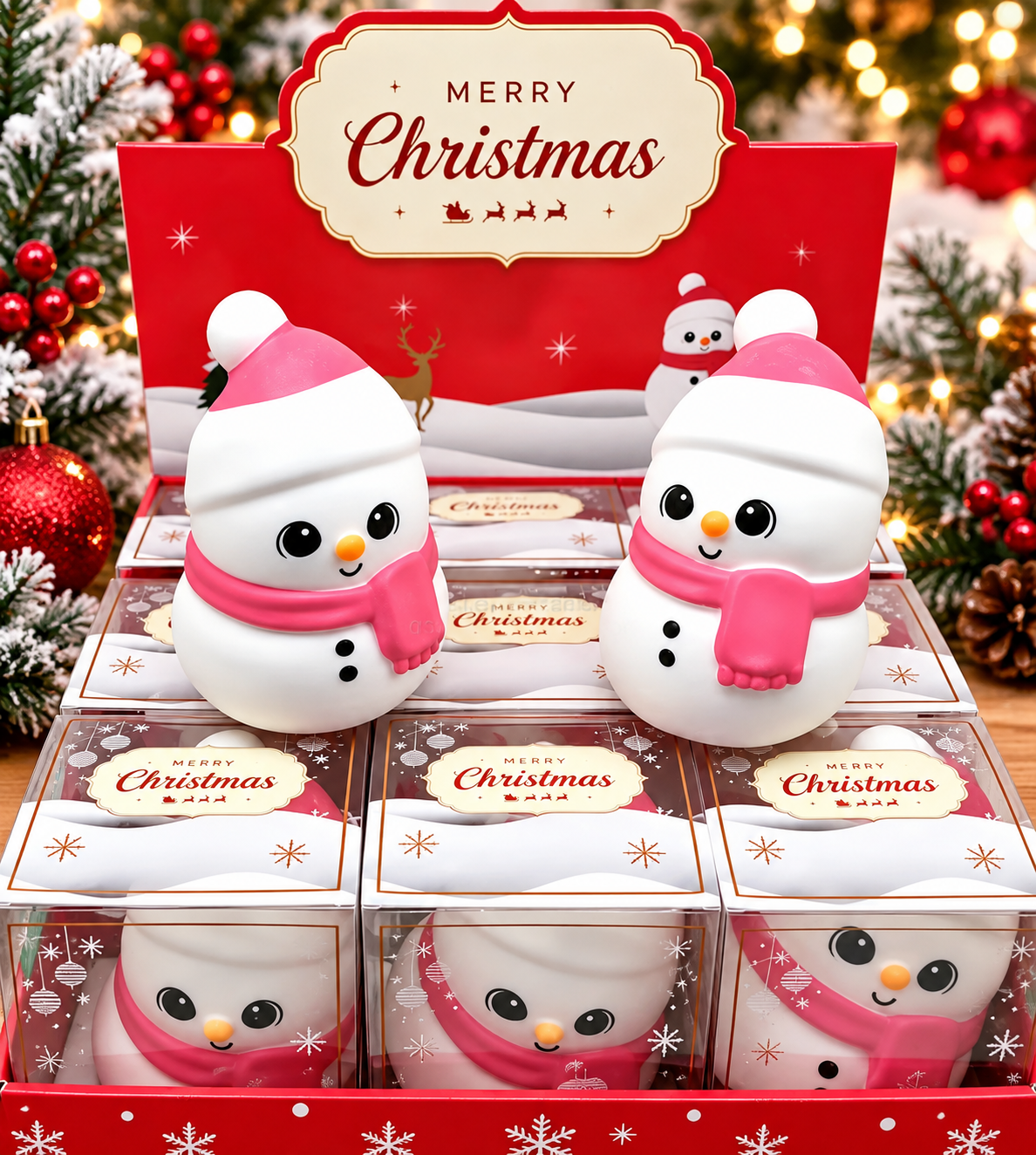 Jumbo Snowman TPR Flour Squishy