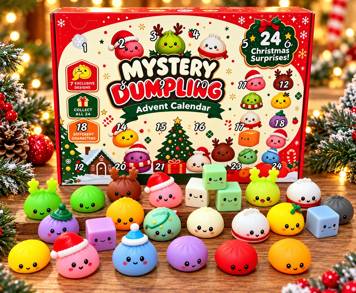 Mystery Christmas Advent Calender Mochi Dumpling Squishy Set 2026