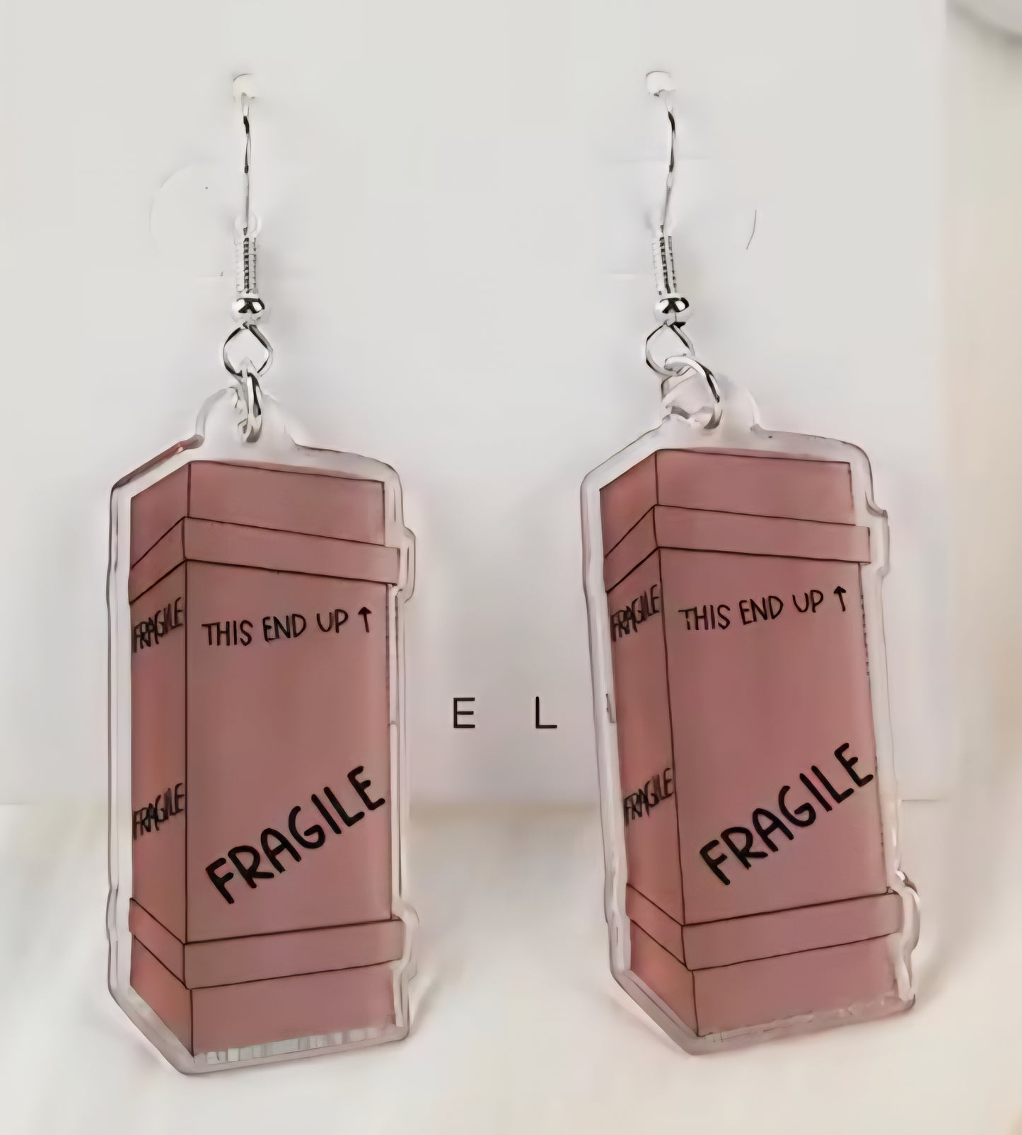 PREORDER Christmas Fragile Box Acrylic Dangle Earrings