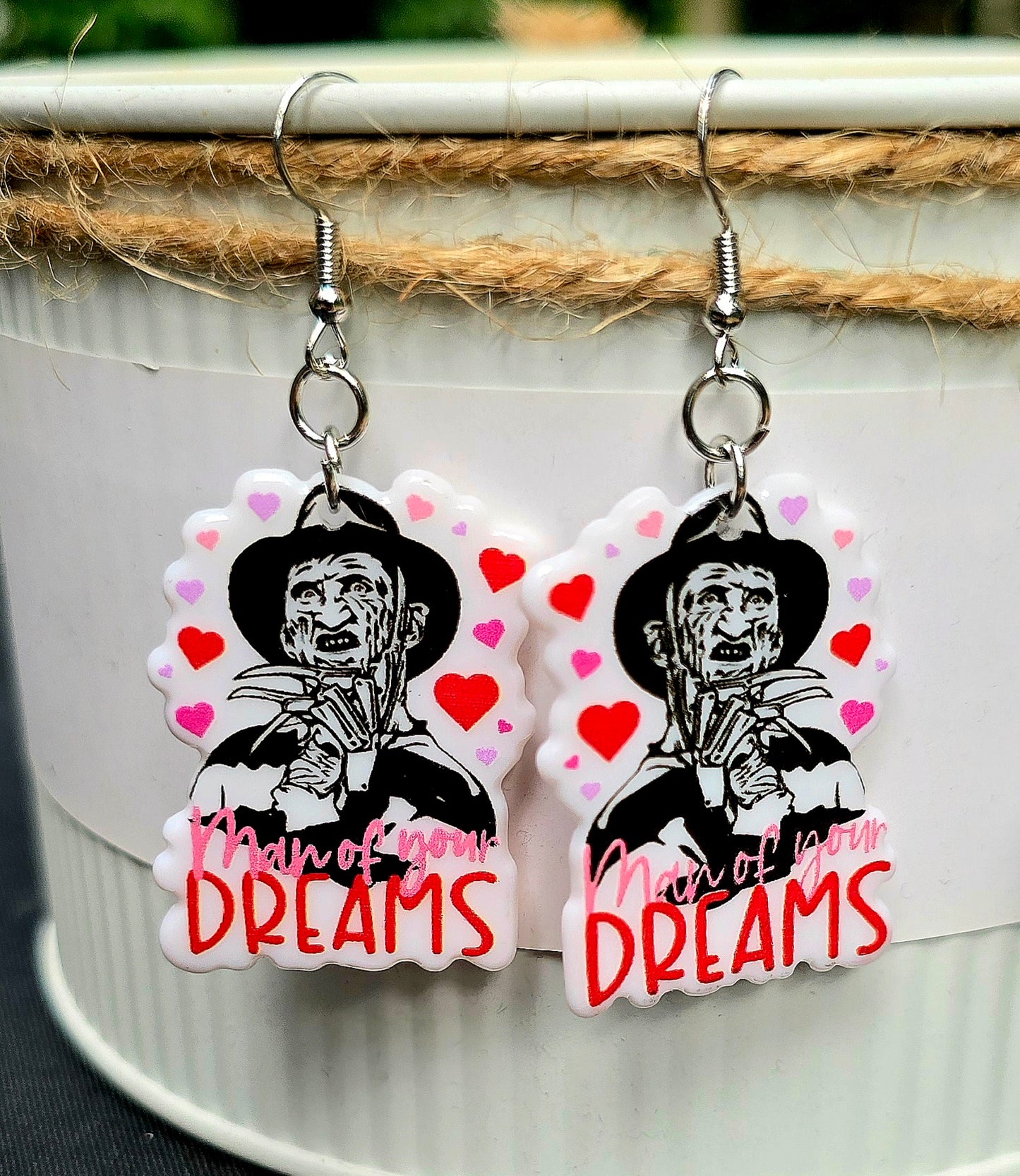 HALLOWEEN Freddy Man Of Your Dreams Acrylic Dangle Earrings