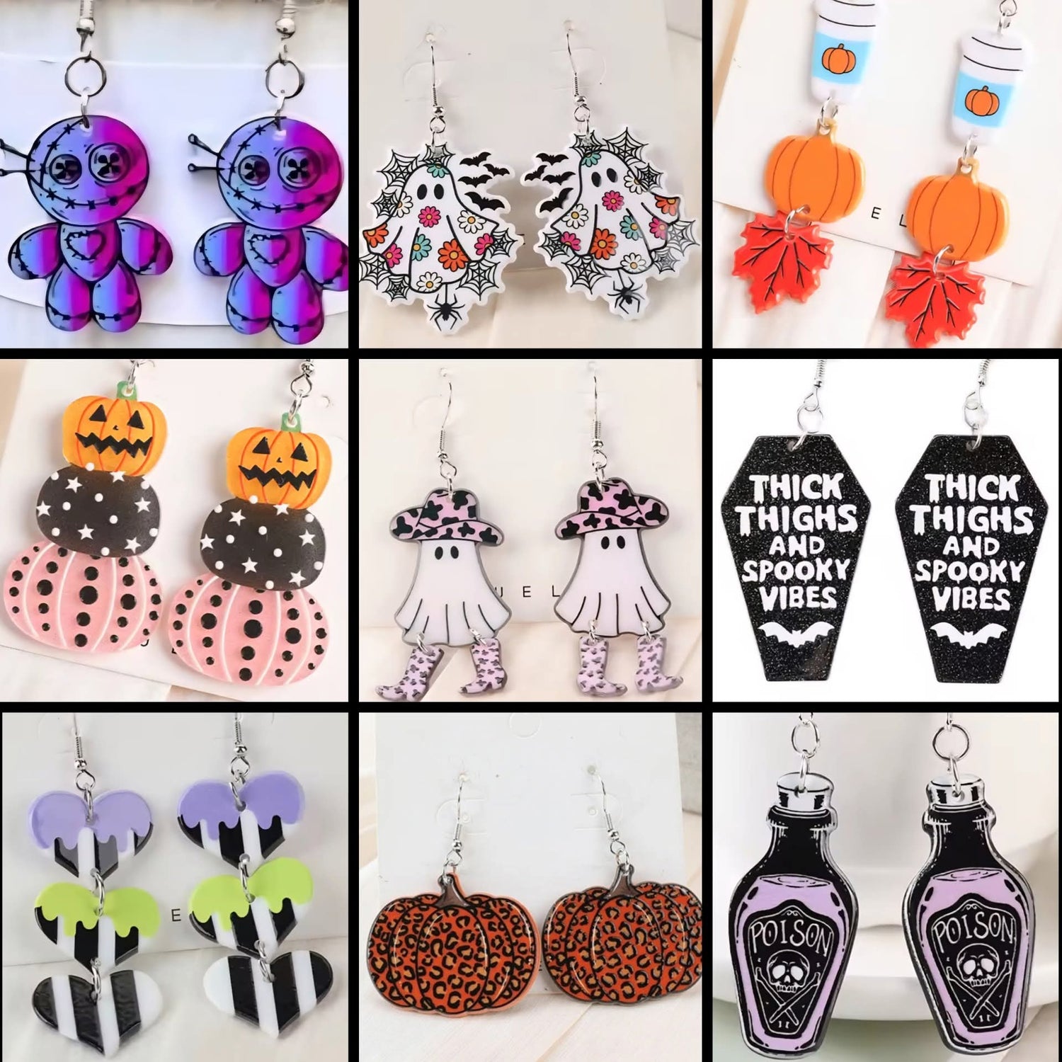In Stock Halloween/Christmas Earrings