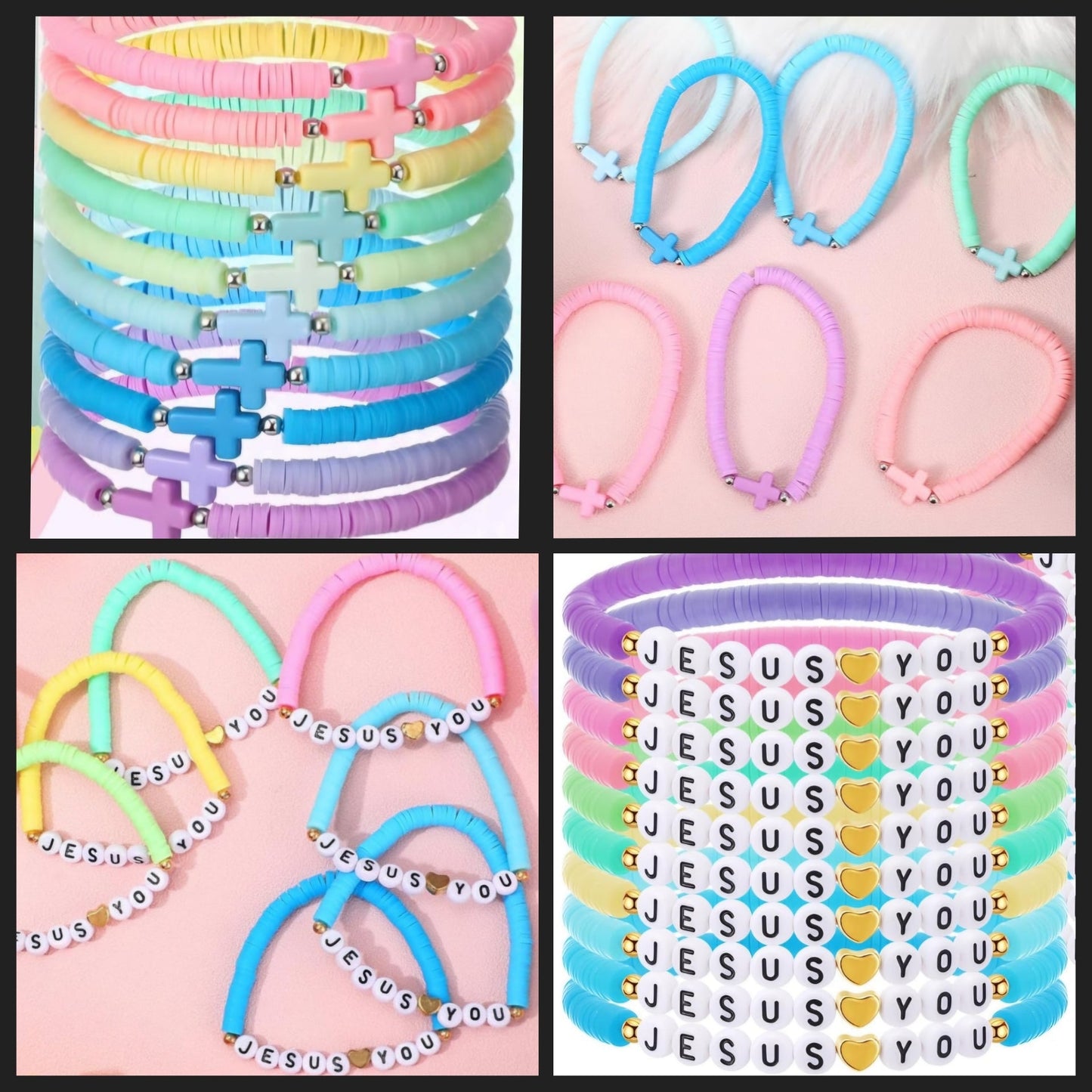 Random Cross/Jesus Loves You Bracelet