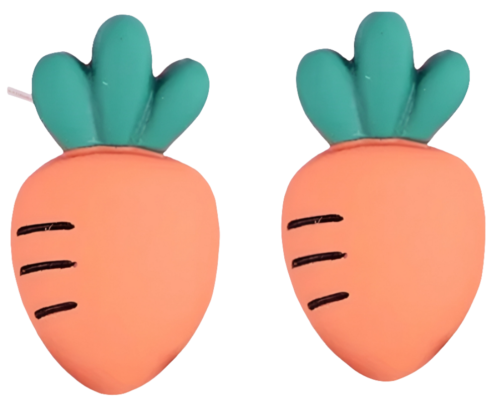 EASTER CARROT RESIN STUD EARRINGS