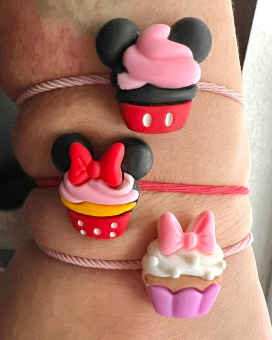RANDOM Bow Cupcake Hair Tie (1 hair tie)