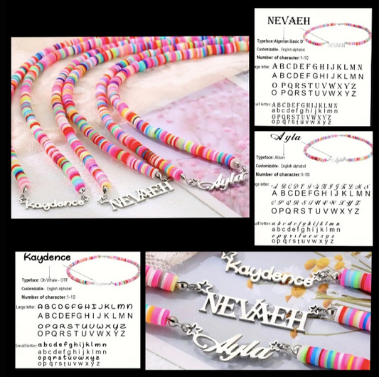 Preorder Personalized Polymer Clay Necklace