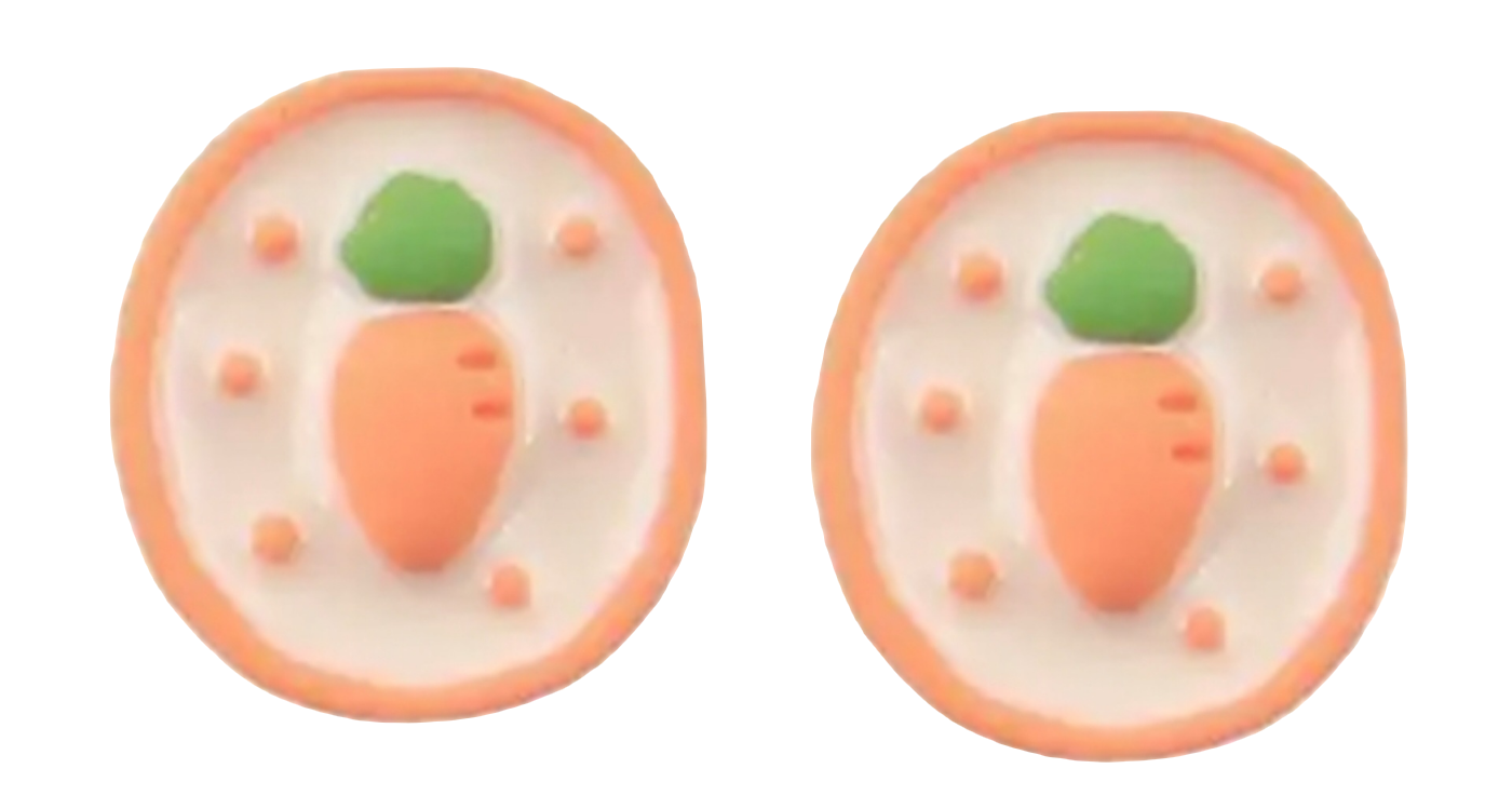 Polka Dot Carrot RESIN STUD EARRINGS