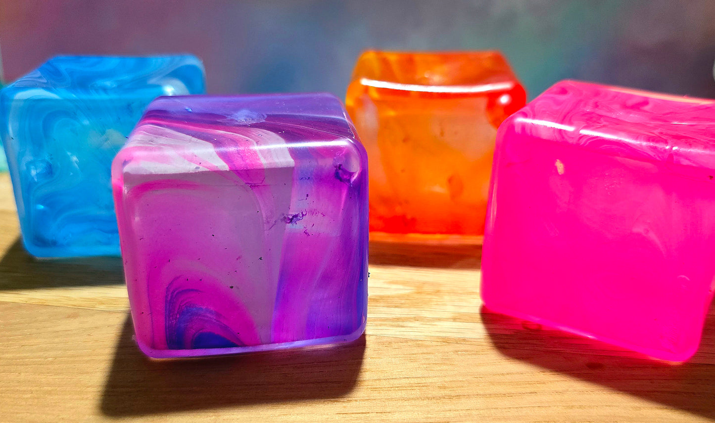 Mystery Transparent Swirl Cube Maltose Squishy