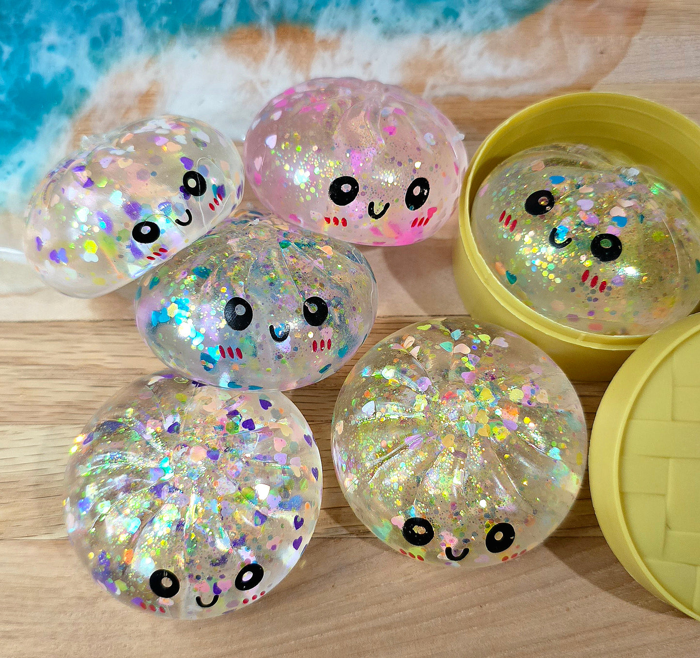 Mystery Mini Glitter Clear Dumpling Maltose Squishy