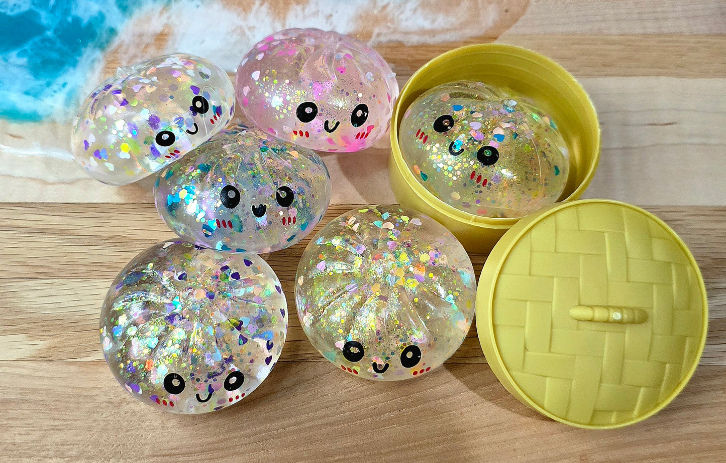 Mystery Mini Glitter Clear Dumpling Maltose Squishy