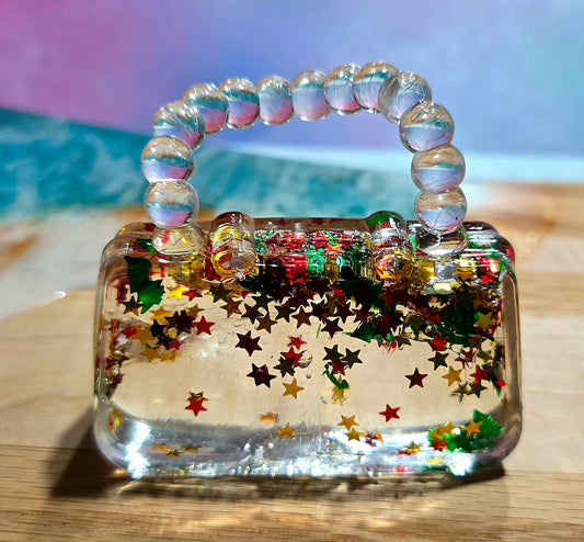 Christmas Tree Glitter Handbag Maltose Squishy