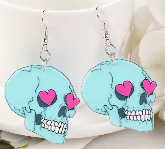 PREORDER Halloween Love After Death Acrylic Dangle Earrings
