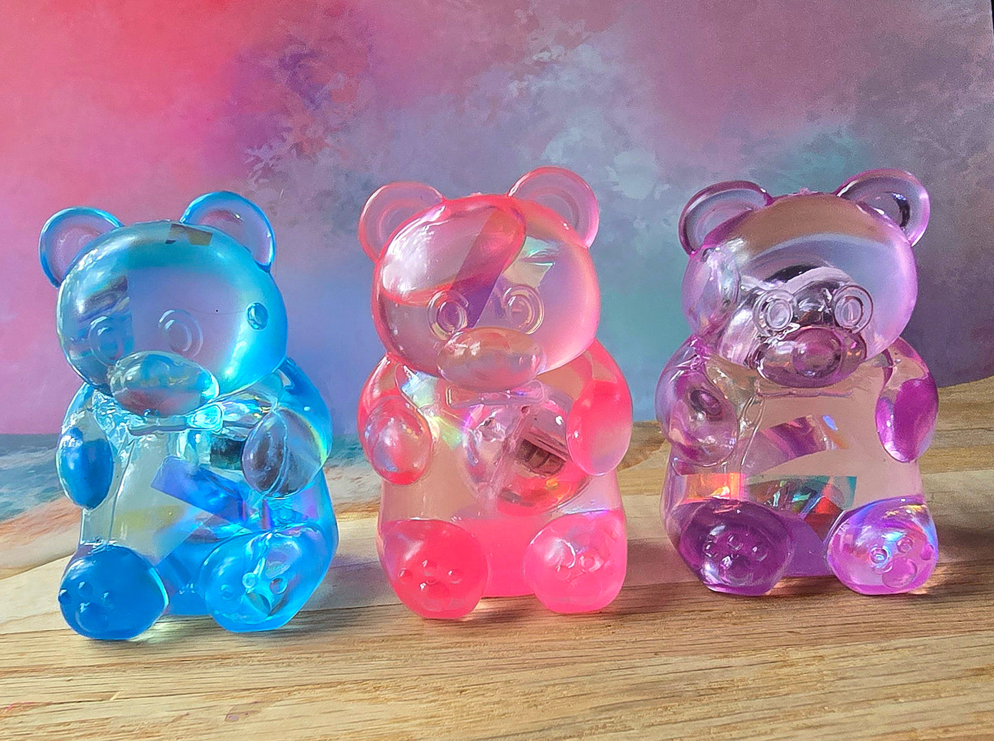 Mystery Transparent Lighted Gummy Bear Maltose Squishy