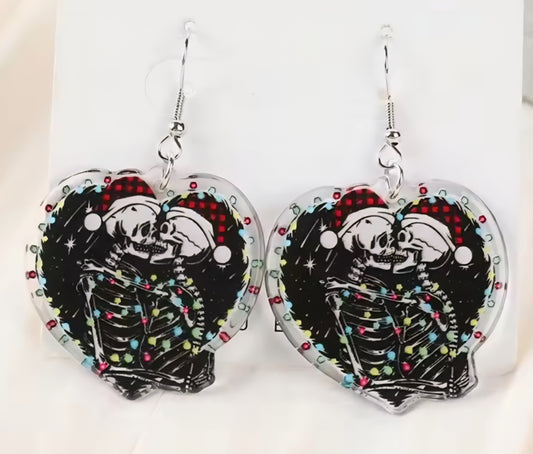 PREORDER Christmas Star Crossed Lovers Acrylic Dangle Earrings