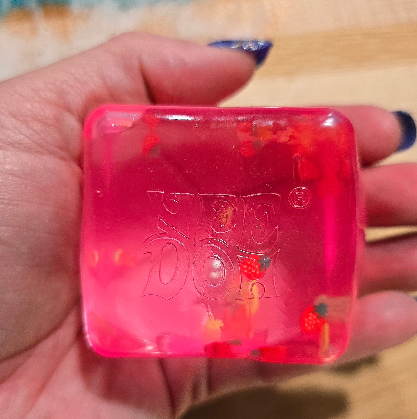 Pink Strawberry Acai Lemonade Maltose Cube Squishy