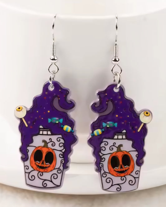 PREORDER Halloween HP Mary Frappe Coffee Acrylic Dangle Earrings