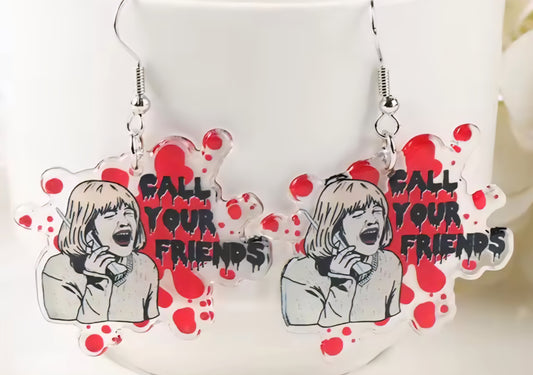PREORDER Halloween Call Your Friends Acrylic Dangle Earrings