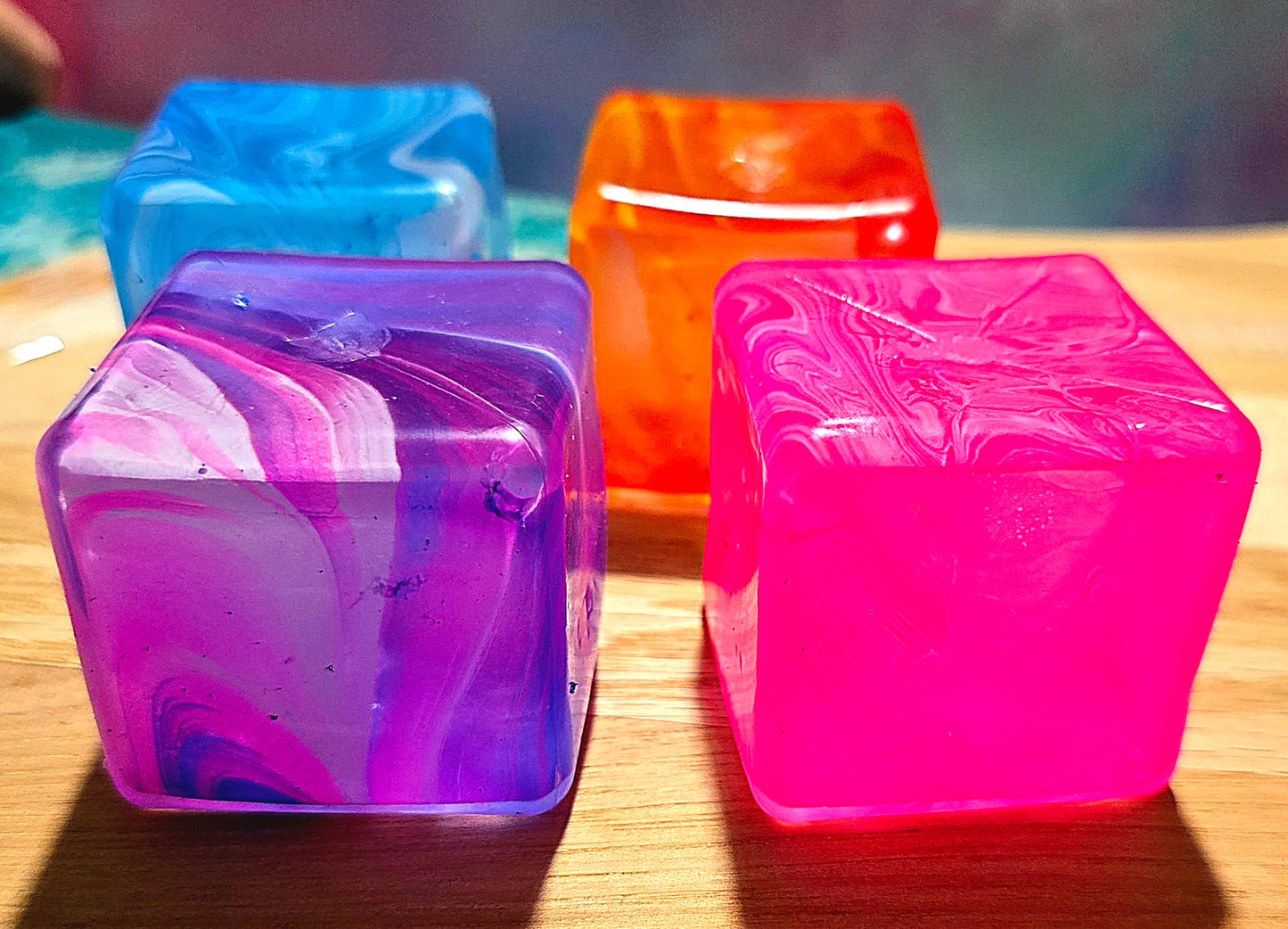 Mystery Transparent Swirl Cube Maltose Squishy