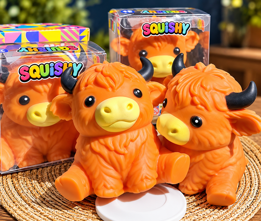 Jumbo Highlander Cow TPR Flour Squishy