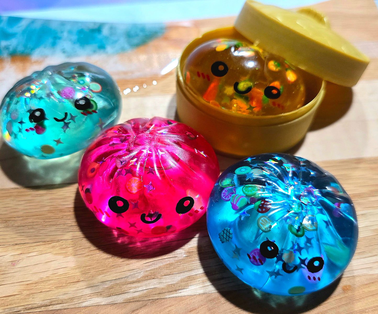 Mystery Mini Fruit Glitter Dumpling Maltose Squishy