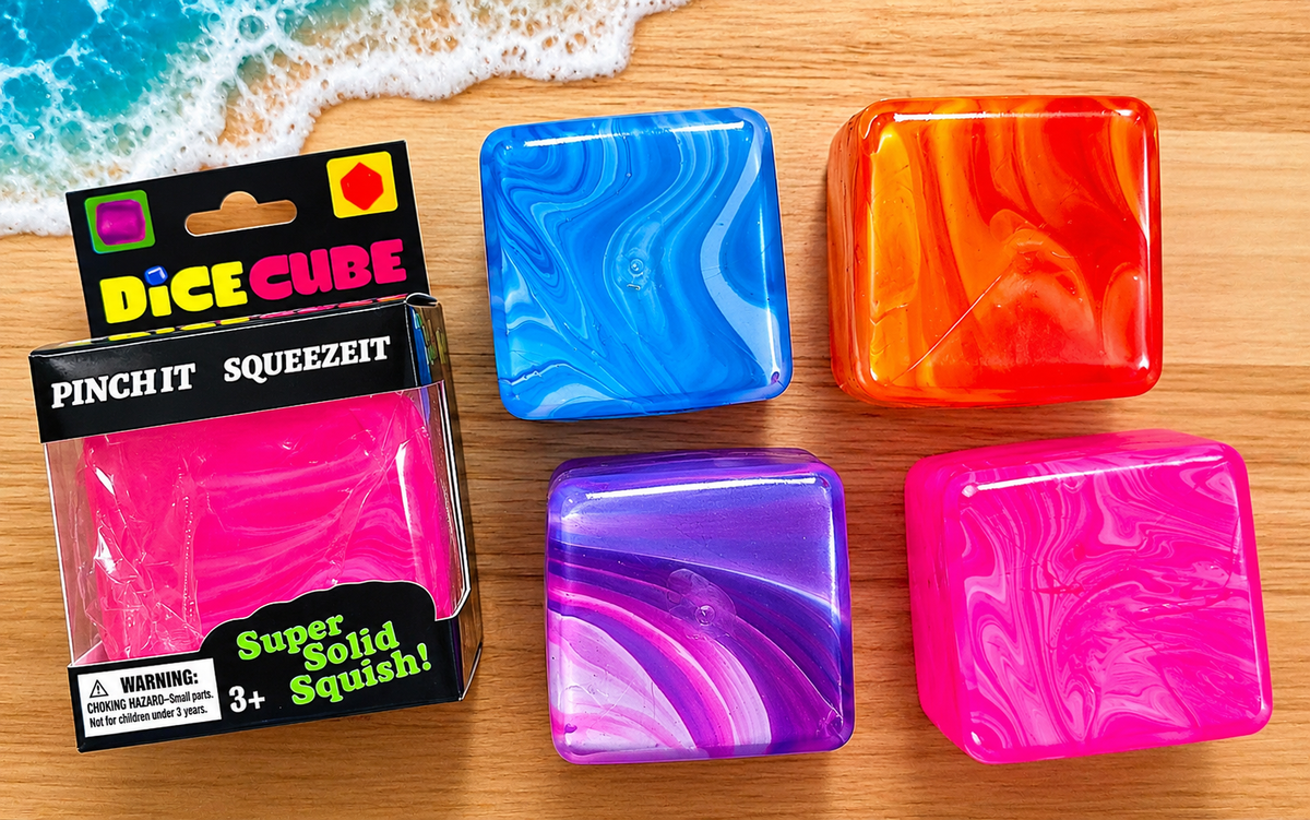 Mystery Transparent Swirl Cube Maltose Squishy