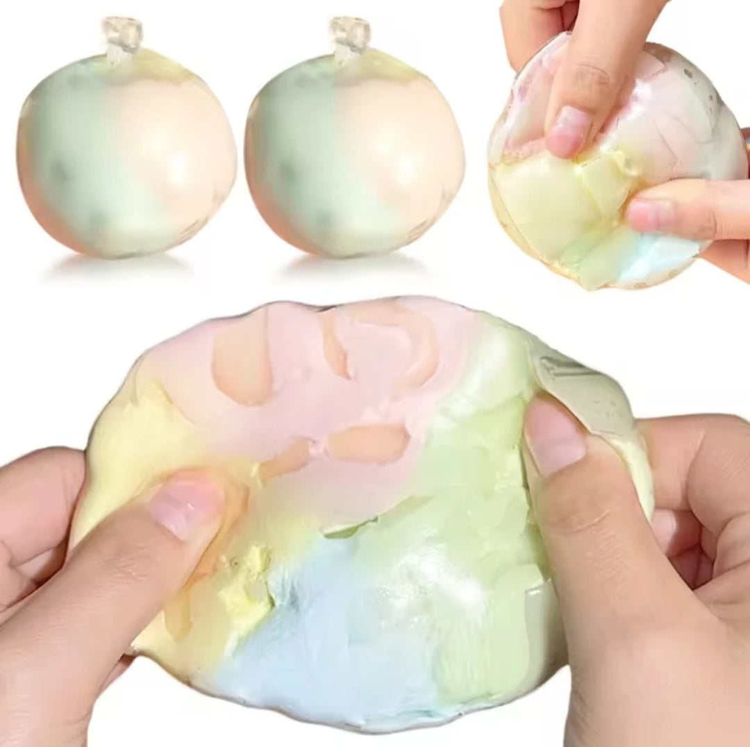 Viral Mystery Rainbow Wax Crackle Ball Squishy