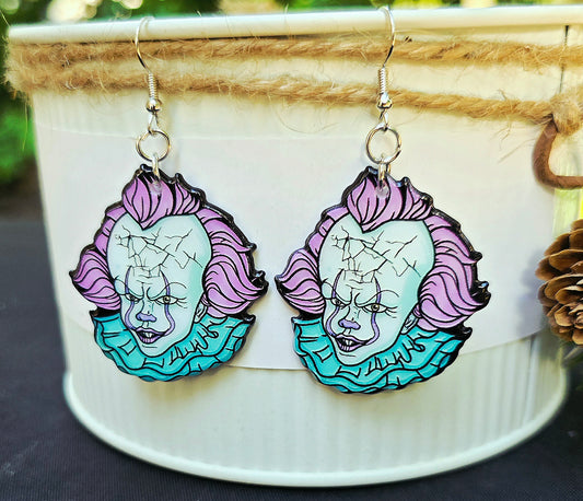 HALLOWEEN Pennywise Acrylic Dangle Earrings