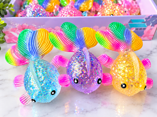 Mystery Colorful Fish Glitter Maltose Squishy