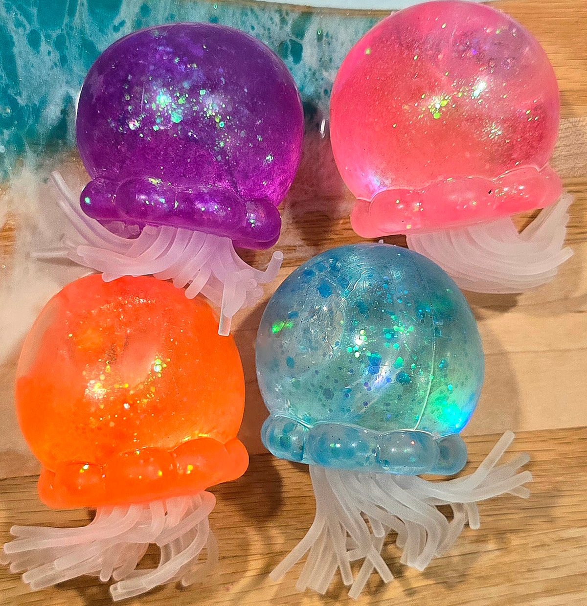 Mystery Glitter Lighted Jellyfish Maltose Squishy