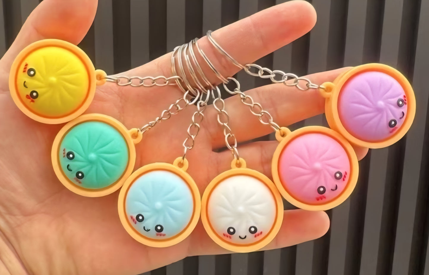 Mystery Dumpling Fidget Clicker Keychain