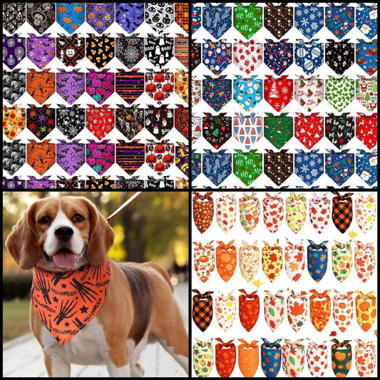 Random Fall/Halloween/Christmas Dog/Cat Bandana