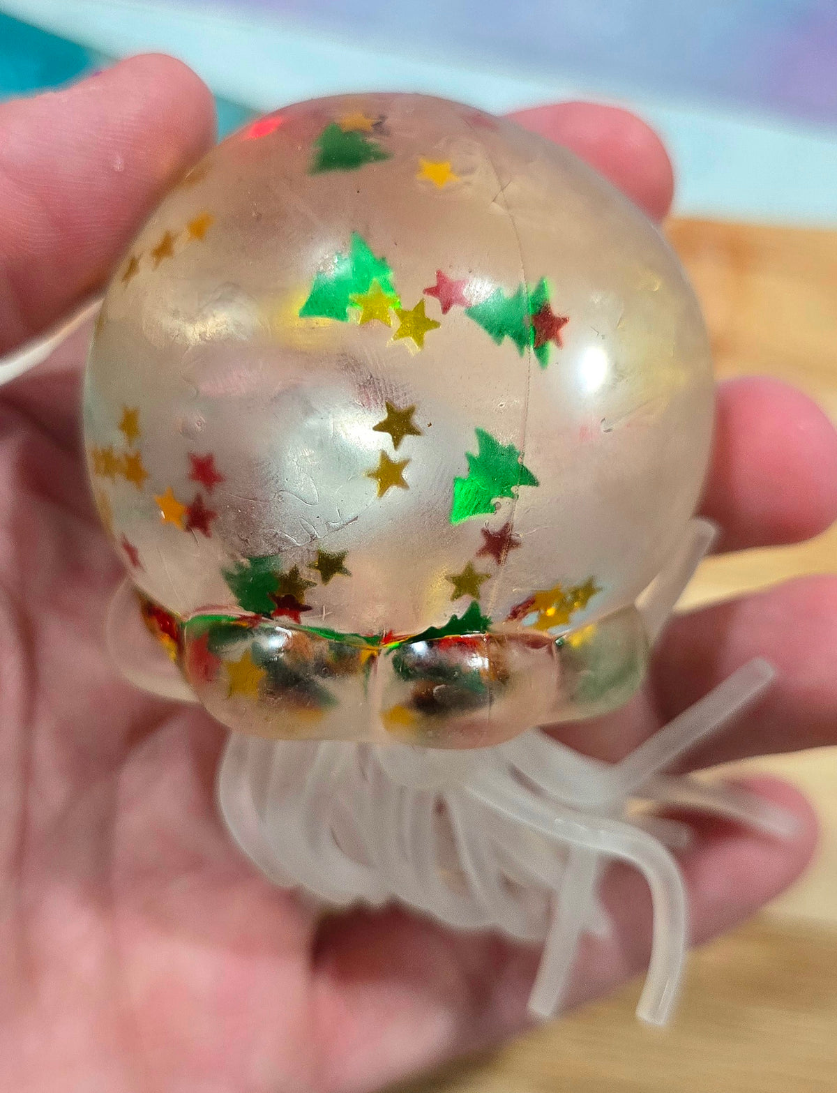 Mystery Christmas Tree Glitter Lighted Jellyfish Maltose Squishy
