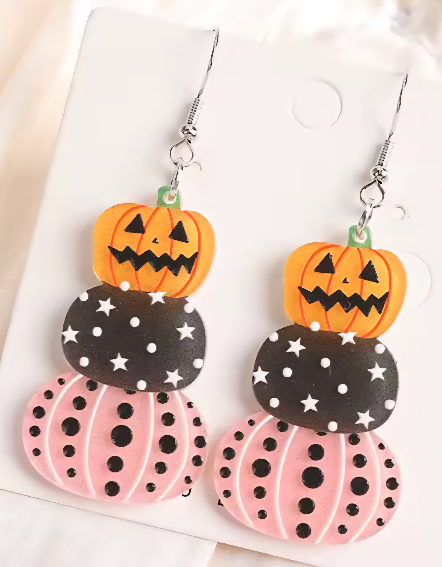PREORDER Halloween Jack O Lantern Boho Pumpkins Dangle Earrings