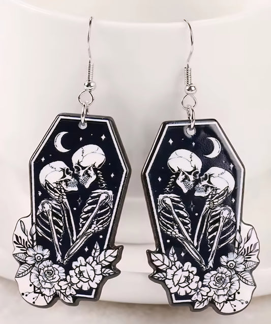 PREORDER Halloween Star Crossed Lovers Acrylic Dangle Earrings