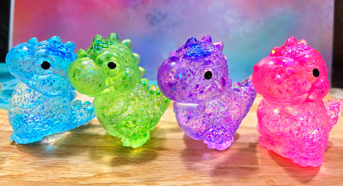 Mystery Dinosaur Glitter Maltose Squishy