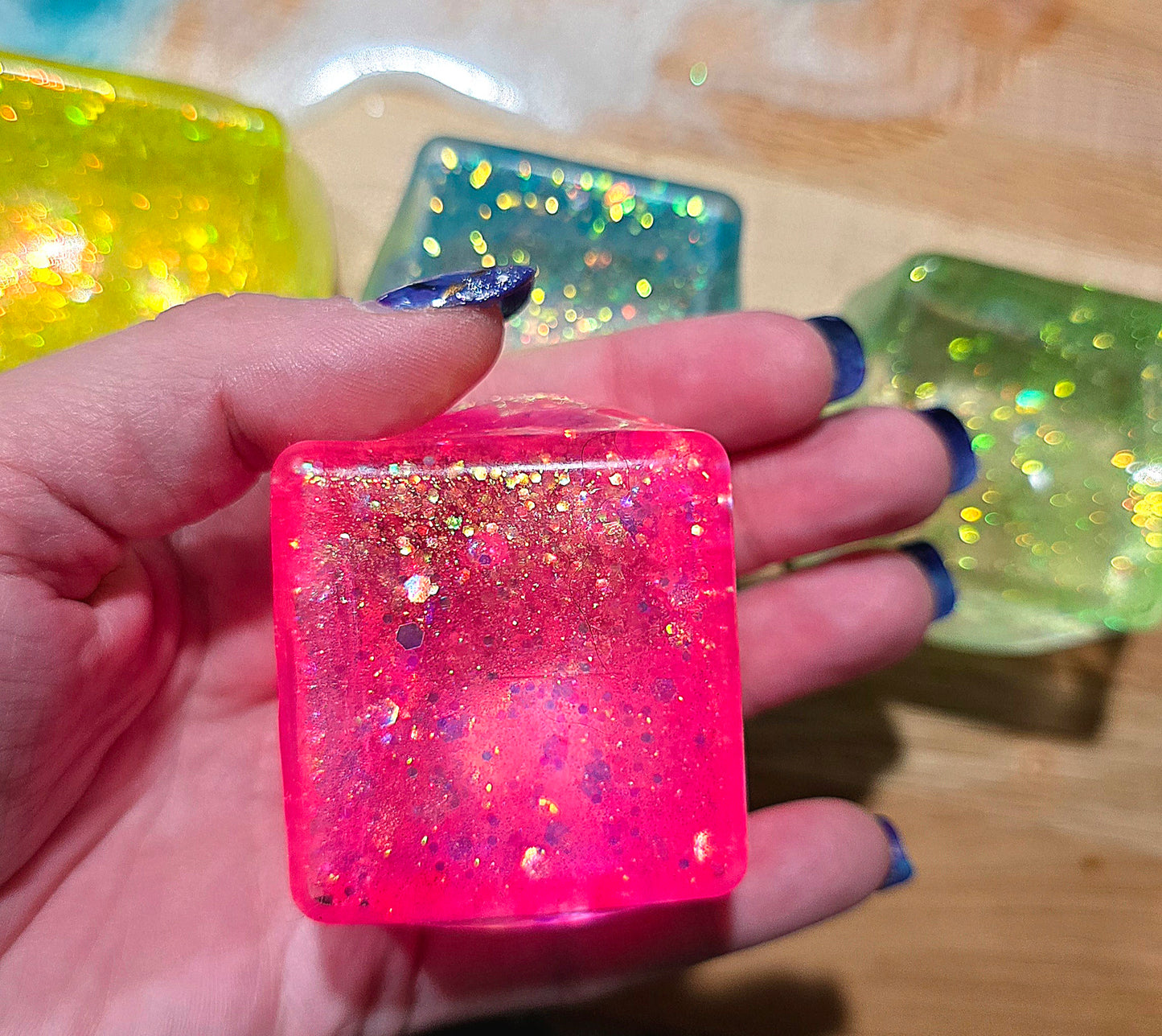 Mystery Glitter Cube Maltose Squishy
