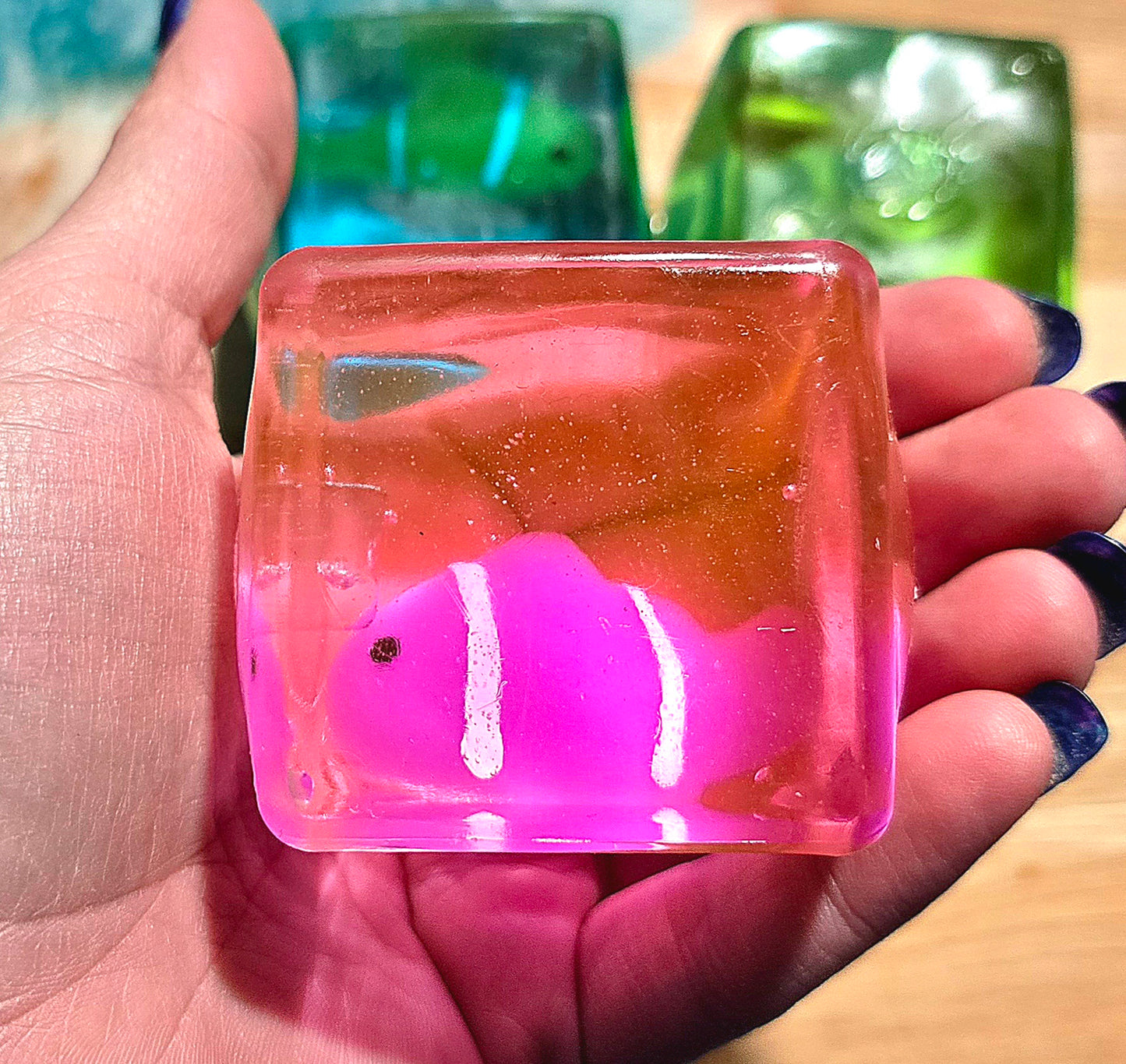 Mystery Fish Cube Maltose Squishy