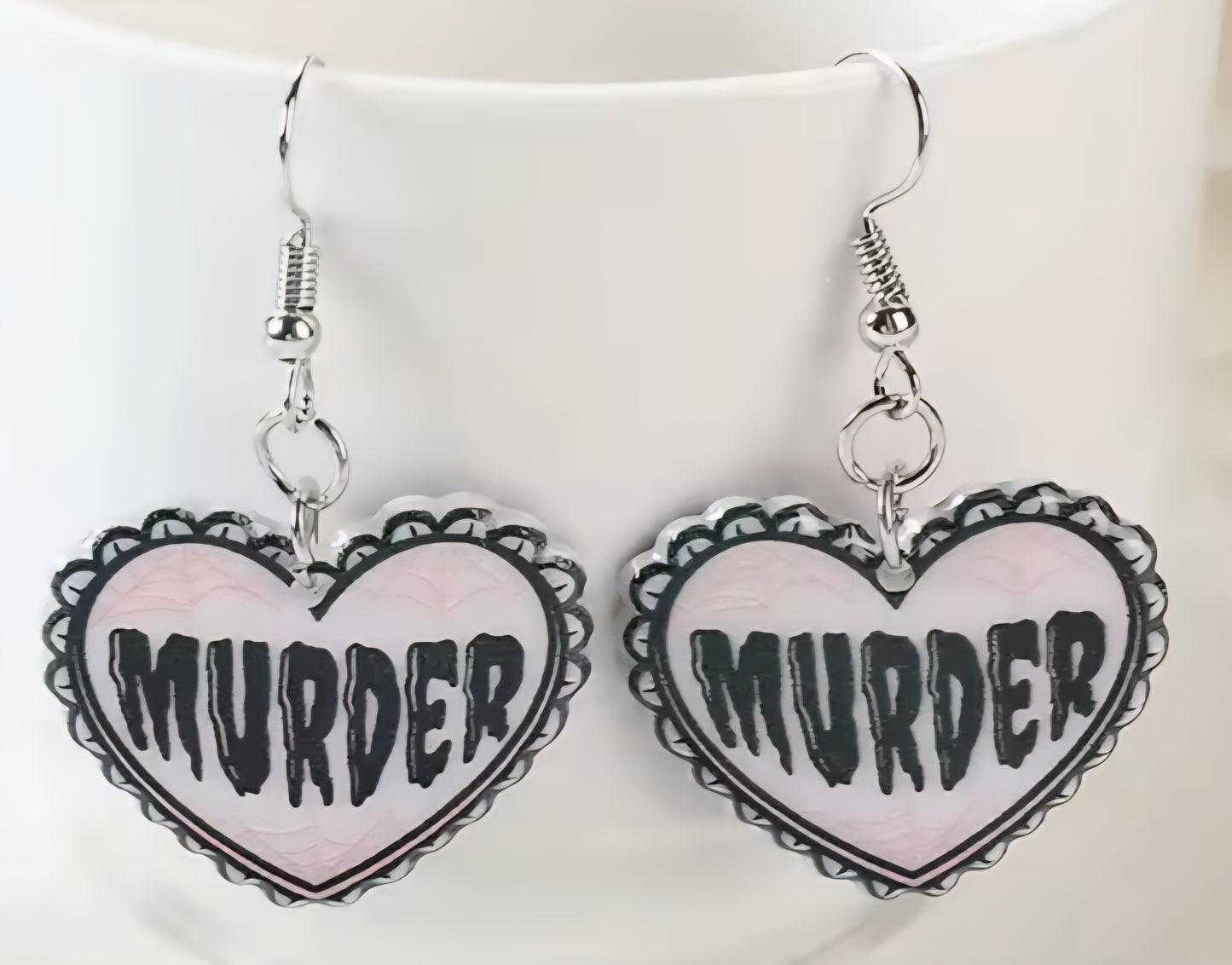 PREORDER Halloween Murder Mystery Acrylic Dangle Earrings