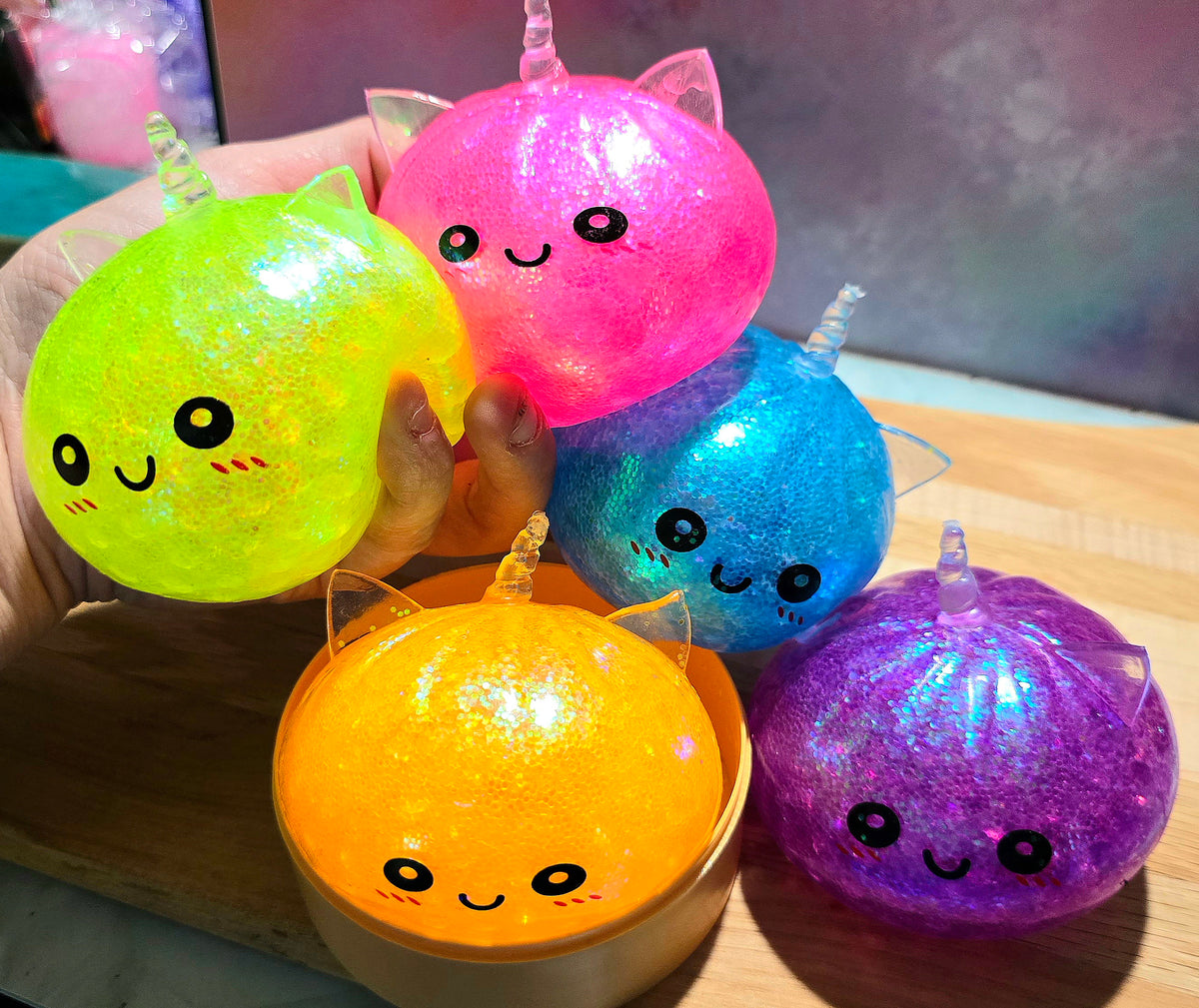 Mystery Unicorn Glitter Orbeez Dumpling Squishy