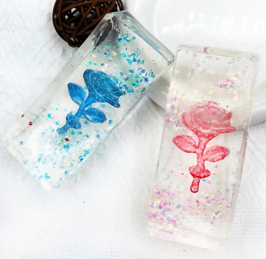 Viral Mystery Rose Glitter Crystal Squishy